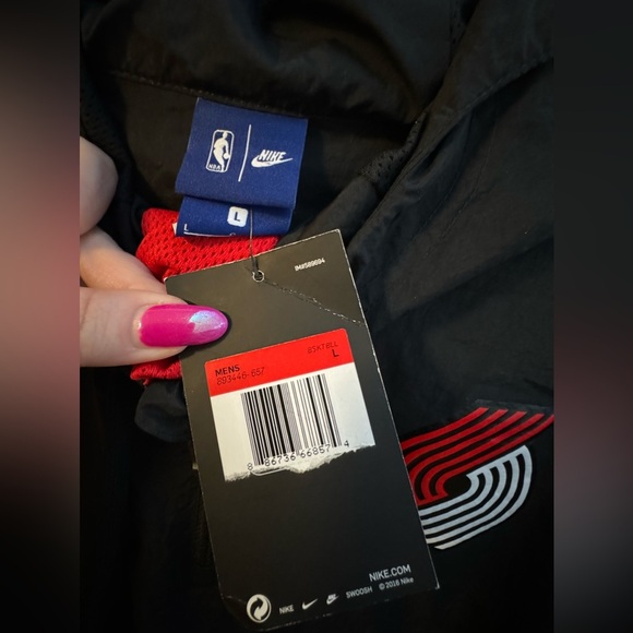 NWT Nike NBA Portland Trailblazers Windbreaker Zip Up Jacket XL - Picture 7 of 13